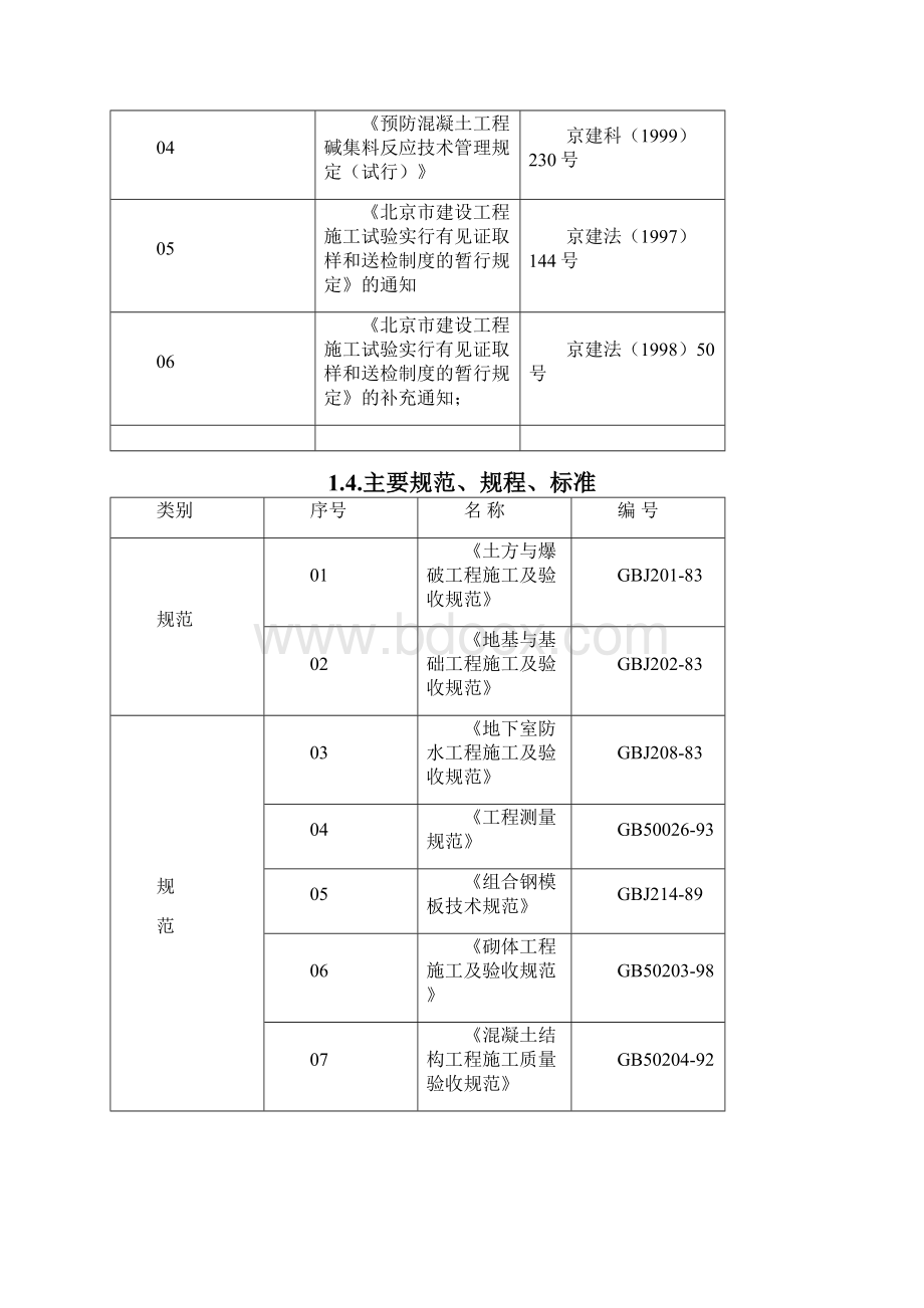 北京市住宅综合楼框架结构工程施工组织设计.docx_第2页