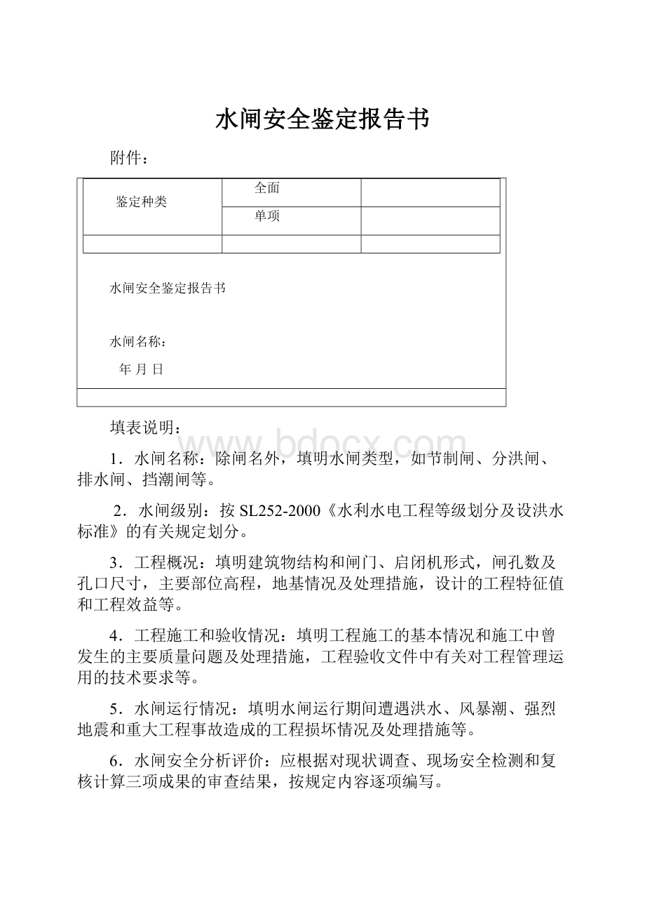 水闸安全鉴定报告书.docx_第1页