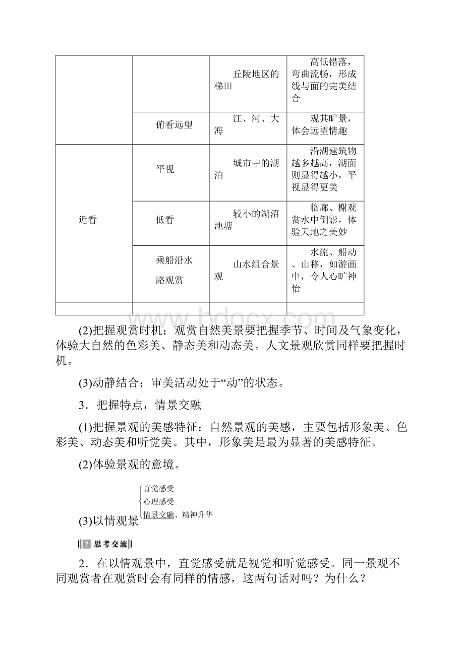 版高中地理第2单元旅游景观欣赏与旅游活动设计第2节旅游景观欣赏学案.docx_第2页