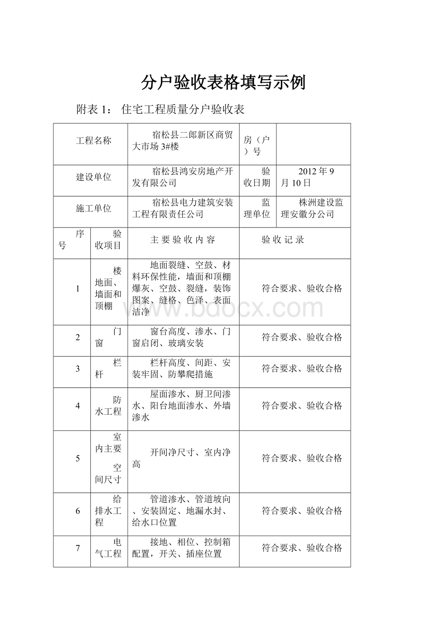 分户验收表格填写示例.docx