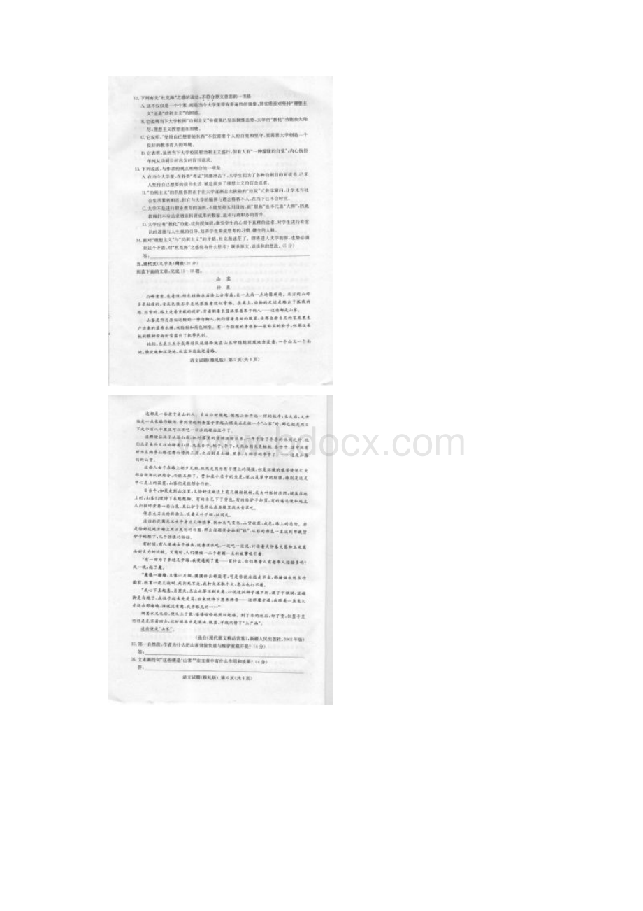 湖南省雅礼中学届高考模拟卷一语文.docx_第3页