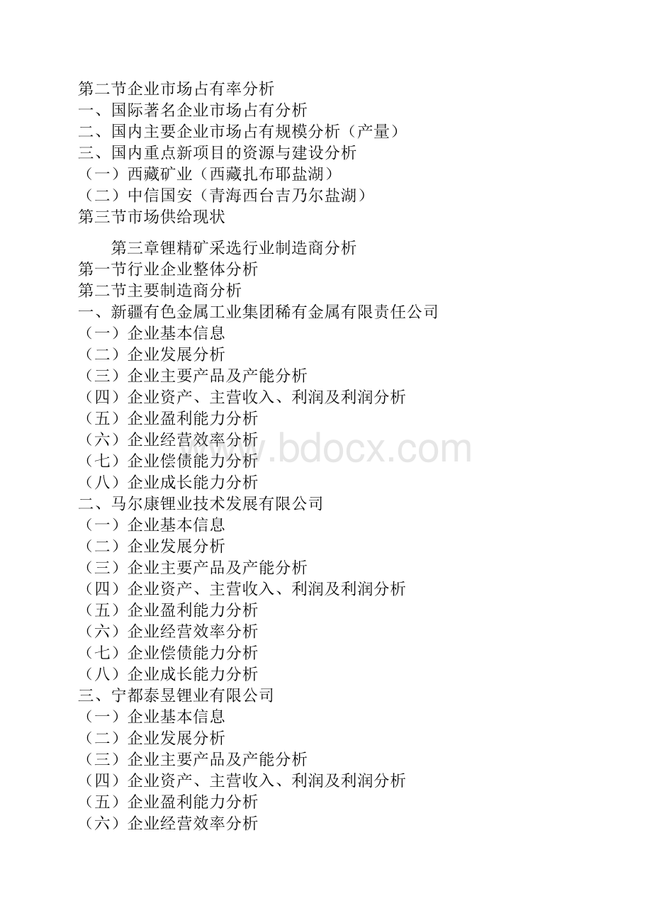 中国锂精矿行业商业模式专项分析与企业投资环境研究报告.docx_第3页