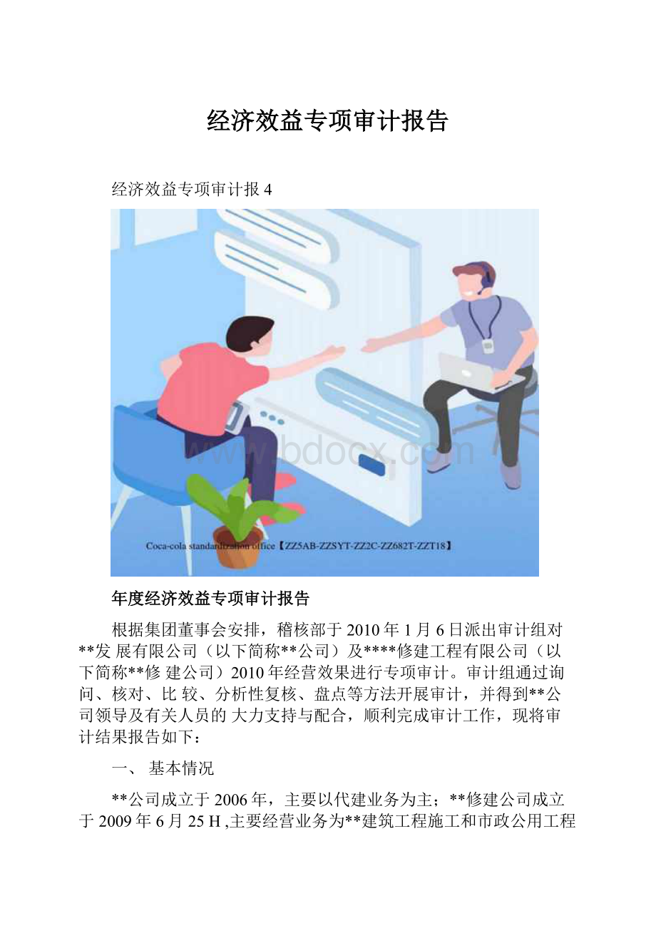 经济效益专项审计报告.docx_第1页