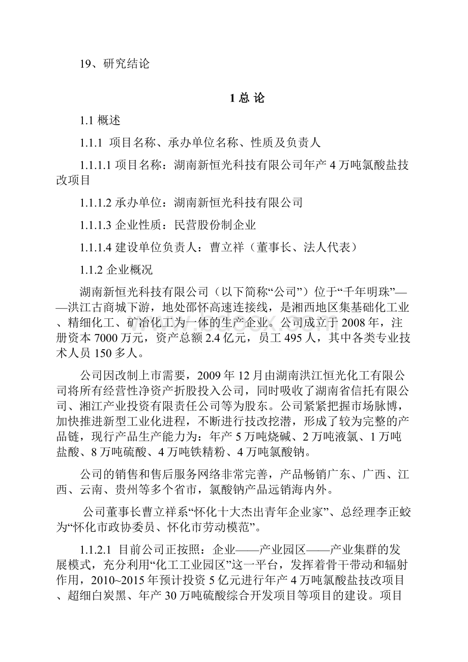 4万吨氯酸盐技改工程项目建设可行性研究报告.docx_第2页