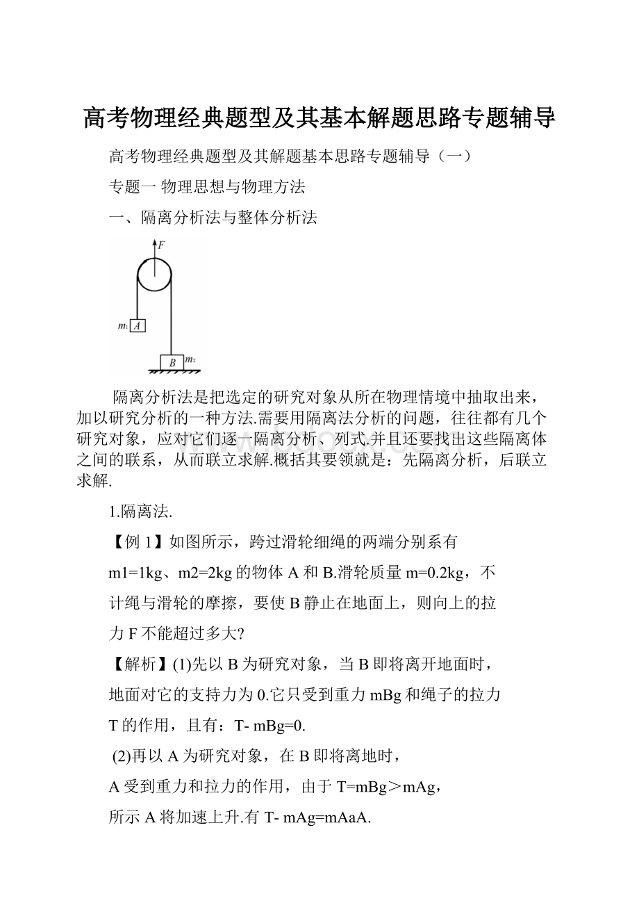 高考物理经典题型及其基本解题思路专题辅导.docx