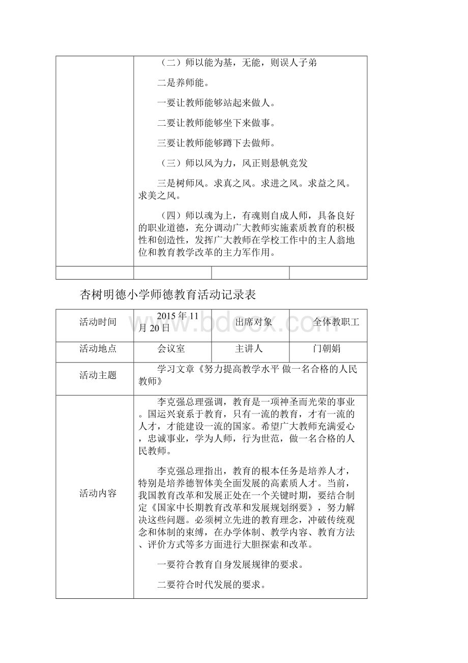 师德教育活动记录表.docx_第2页