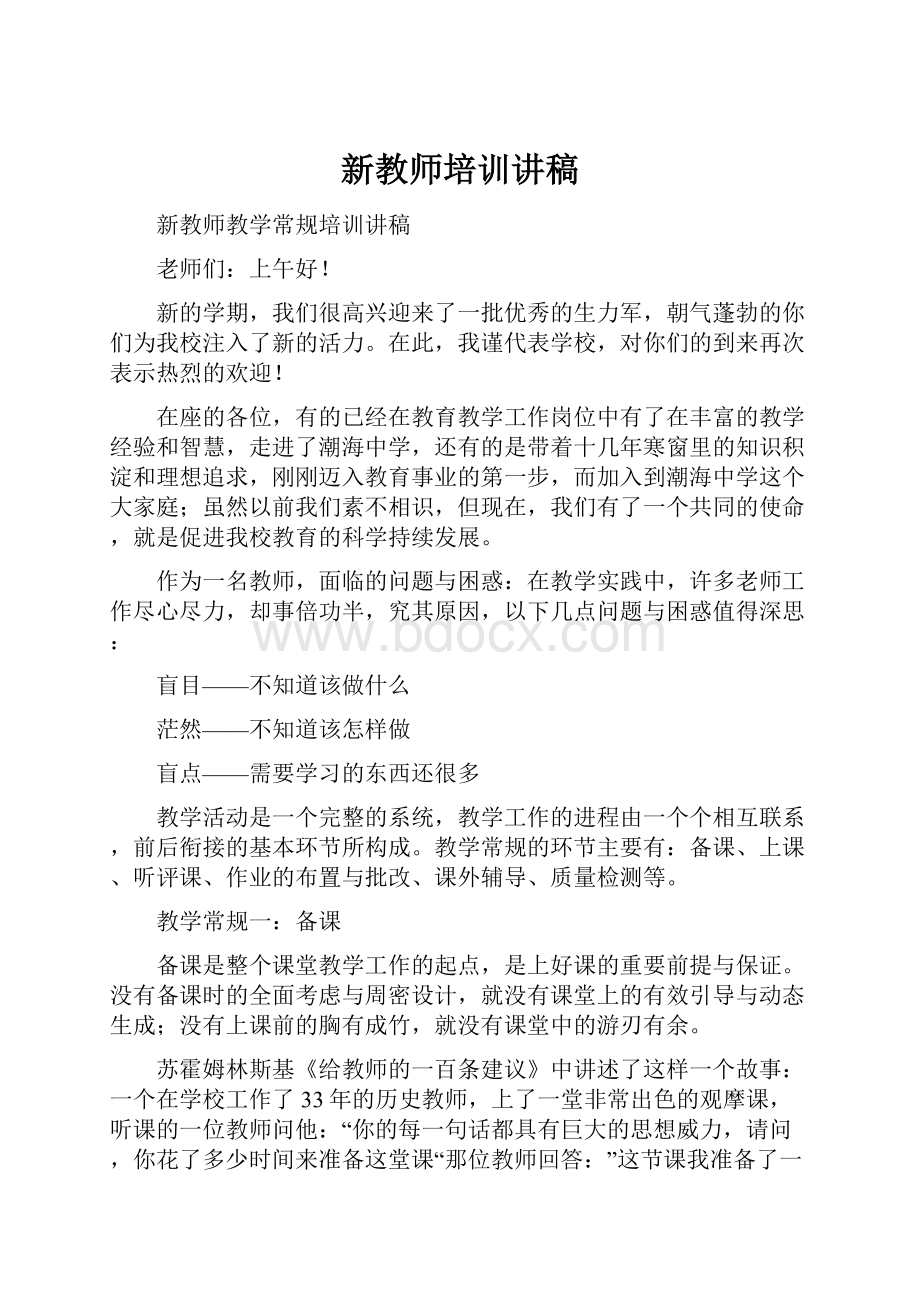 新教师培训讲稿.docx