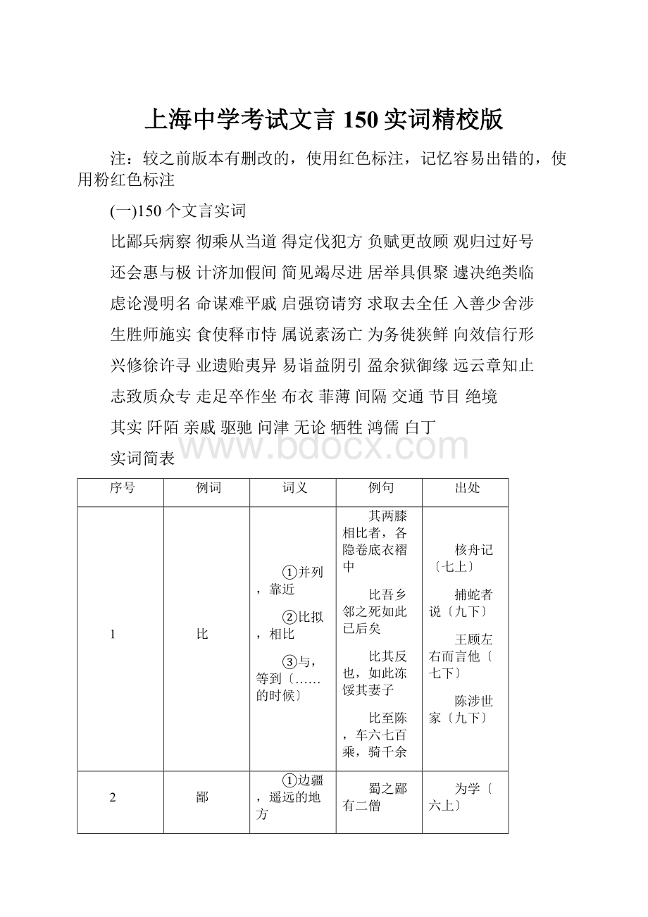 上海中学考试文言150实词精校版.docx_第1页