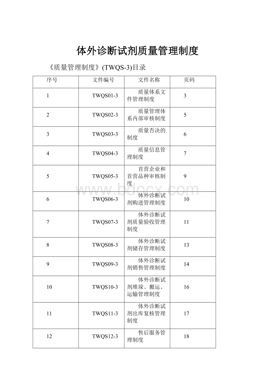 体外诊断试剂质量管理制度.docx_第1页