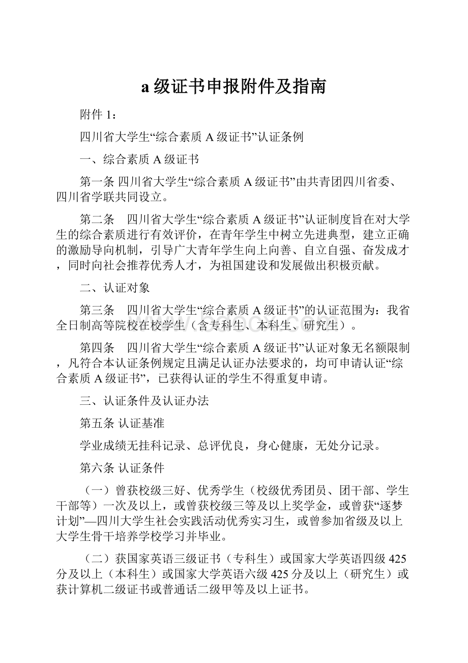 a级证书申报附件及指南.docx