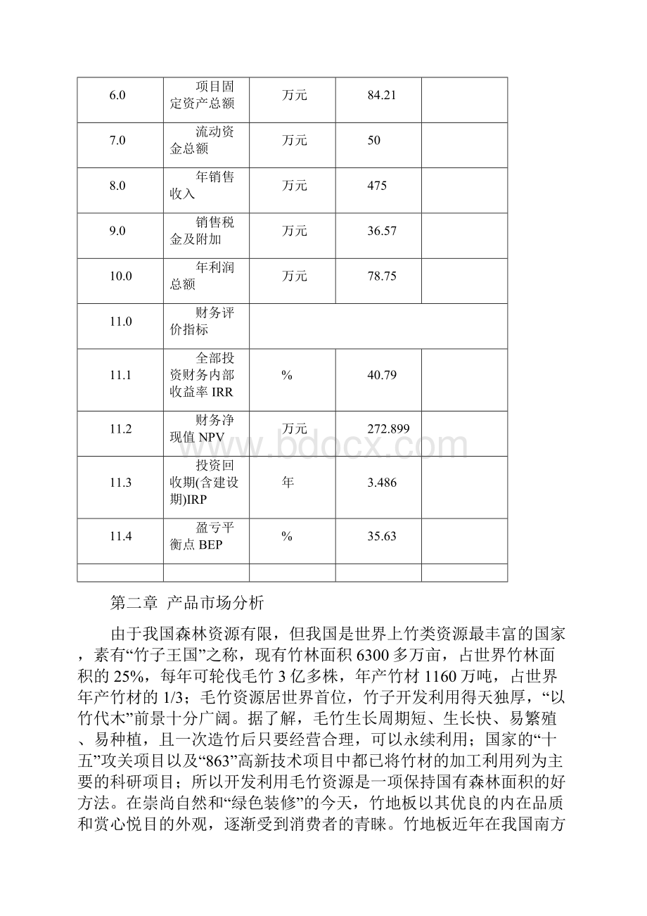 新建年产5平方米竹地板半成品生产线项目可行性方案.docx_第3页