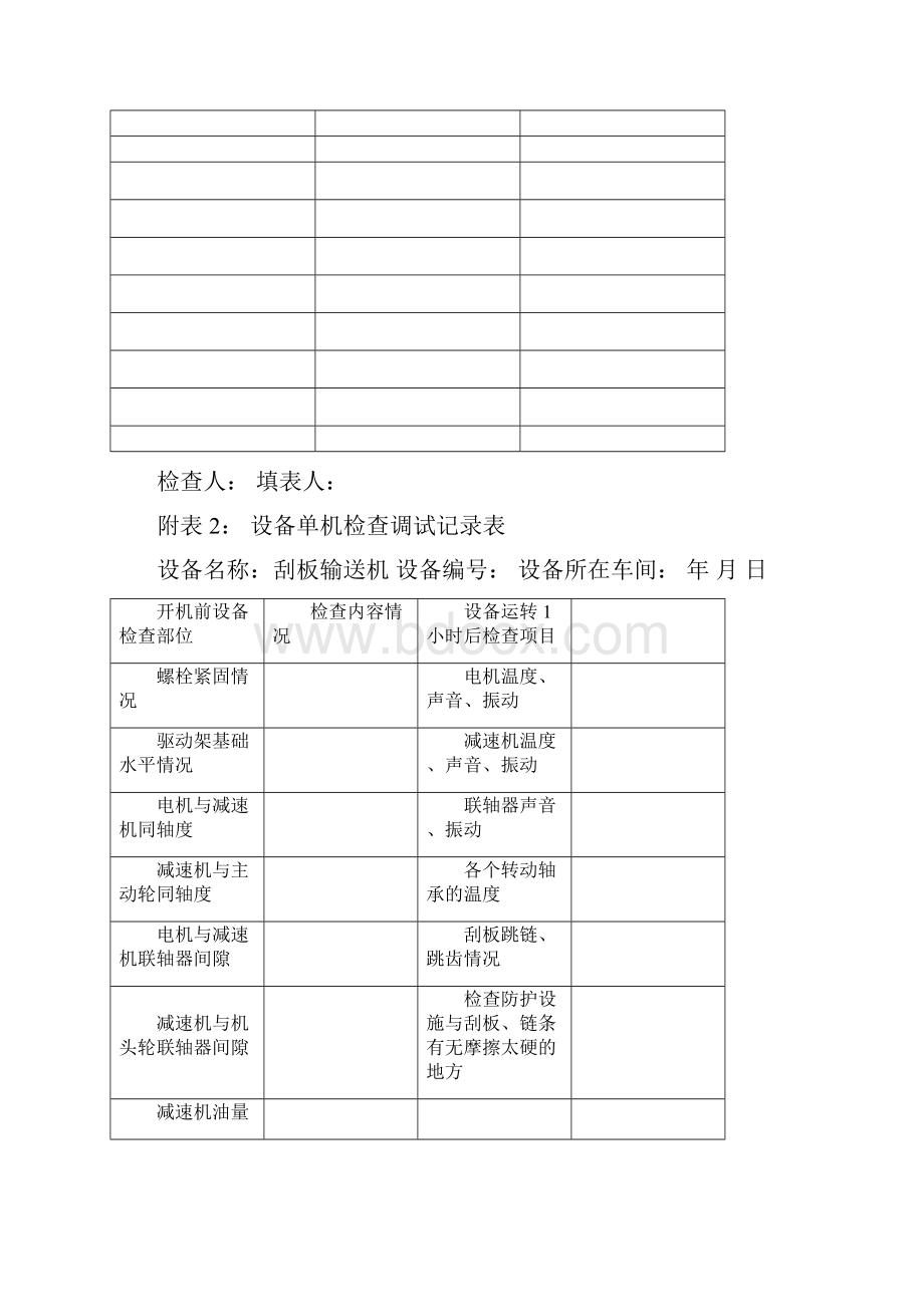 设备单机检查调试记录表DOC40页.docx_第2页