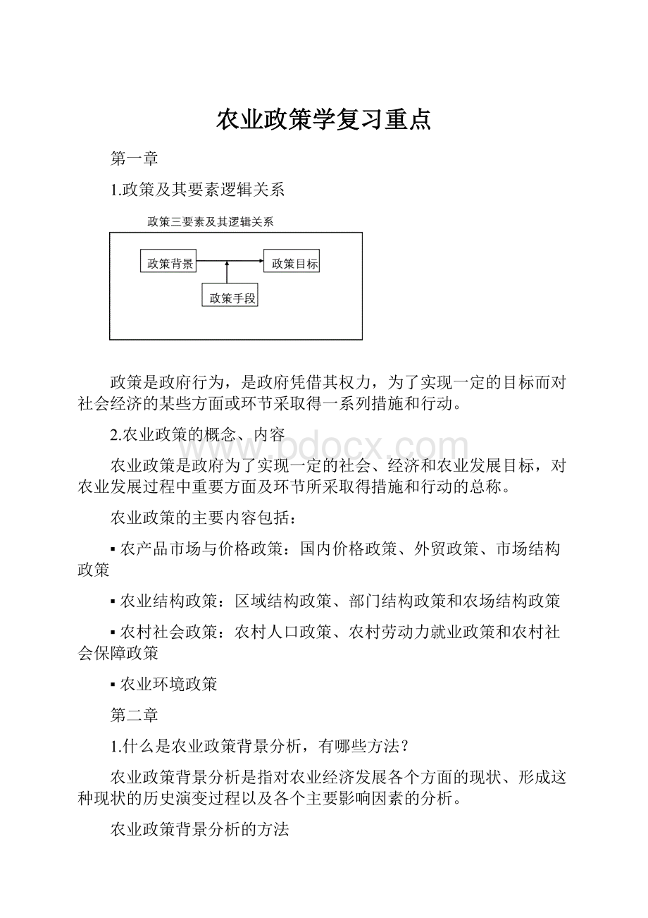 农业政策学复习重点.docx