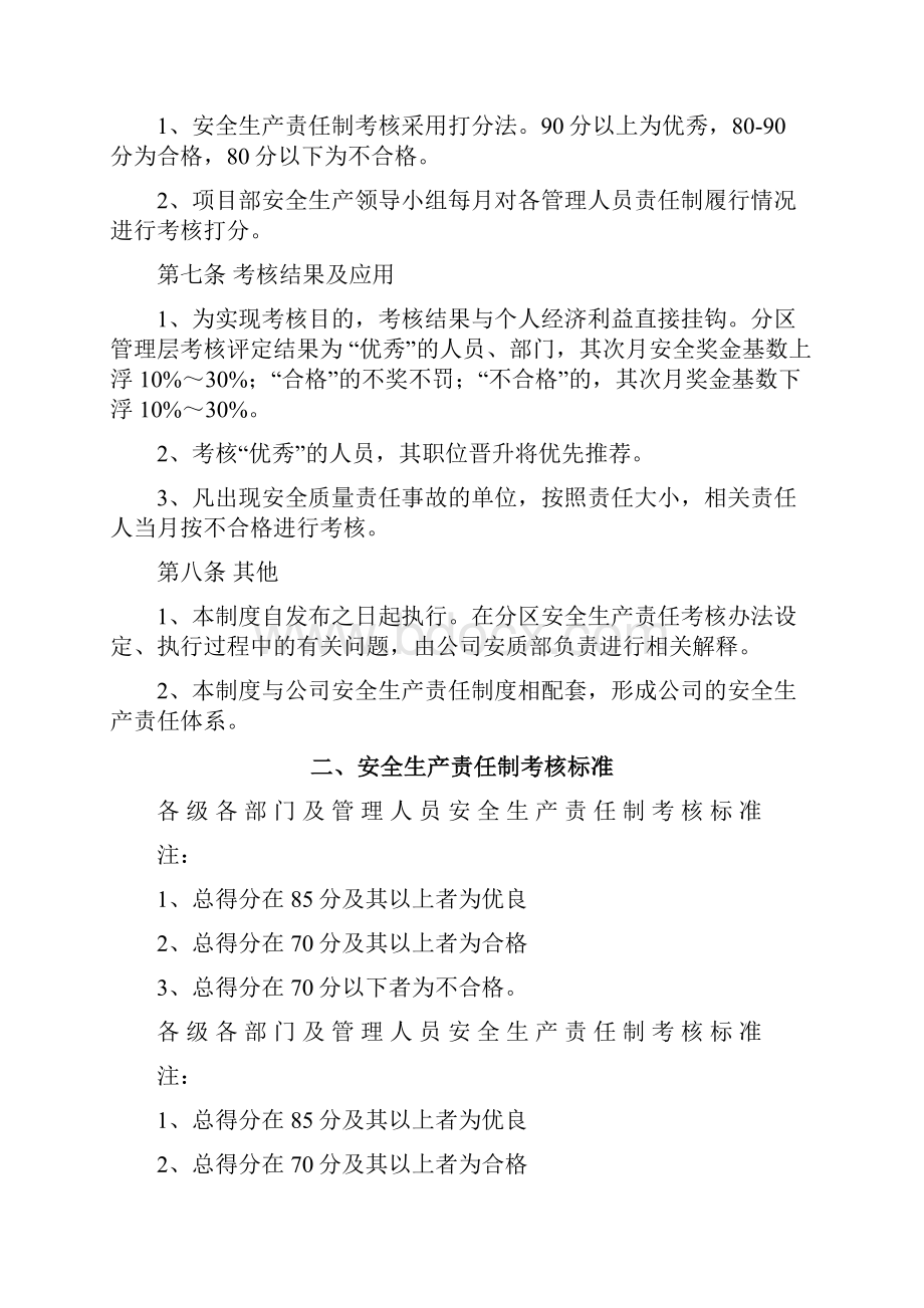 安全生产责任制考核制度和考核标准.docx_第2页