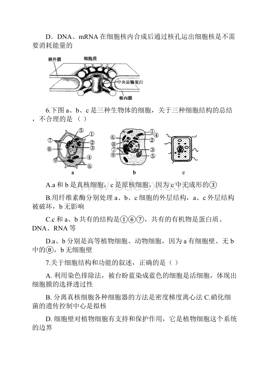 山东省济南市历城第二中学届高三生物月考试题11270182.docx_第3页