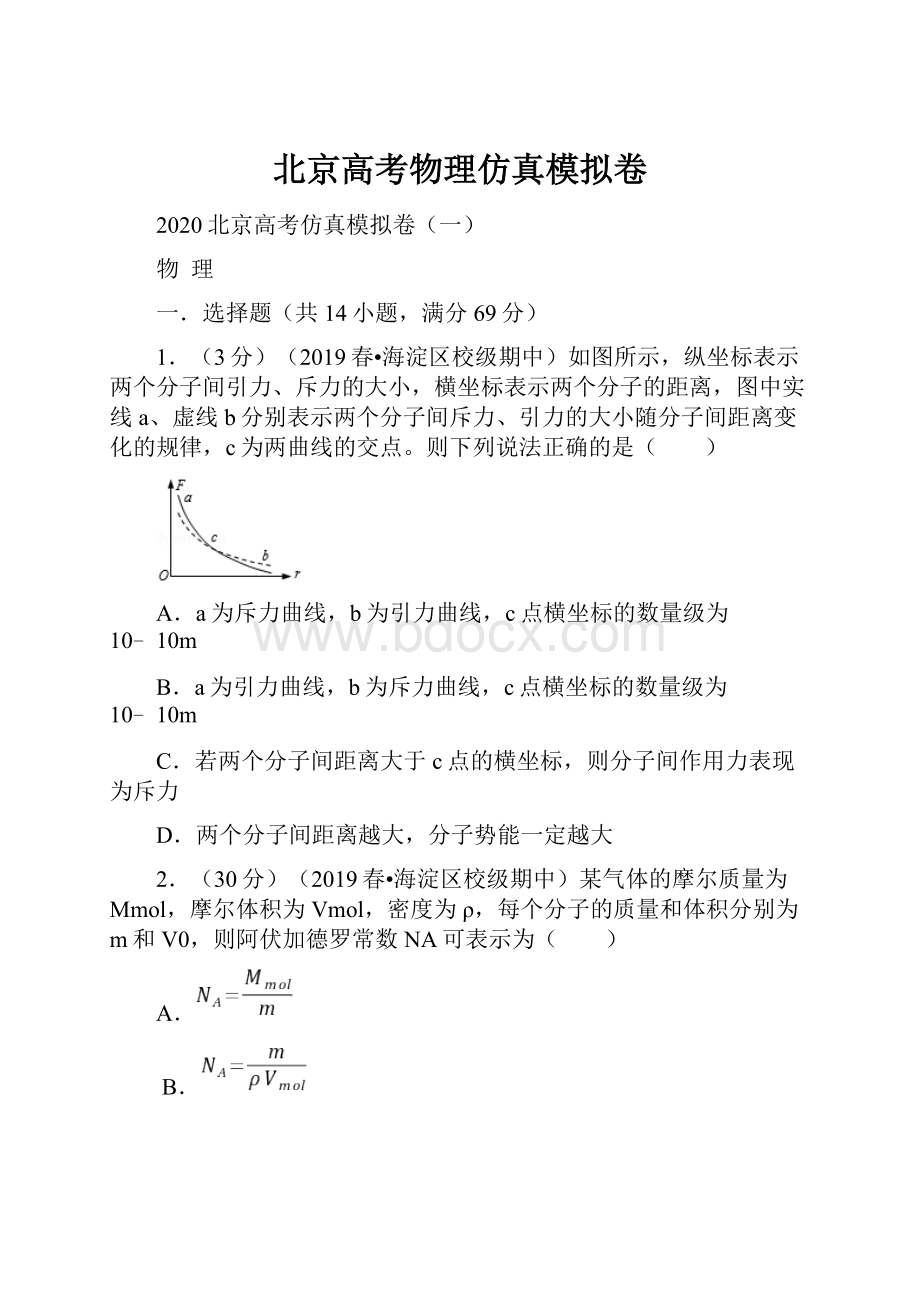 北京高考物理仿真模拟卷.docx