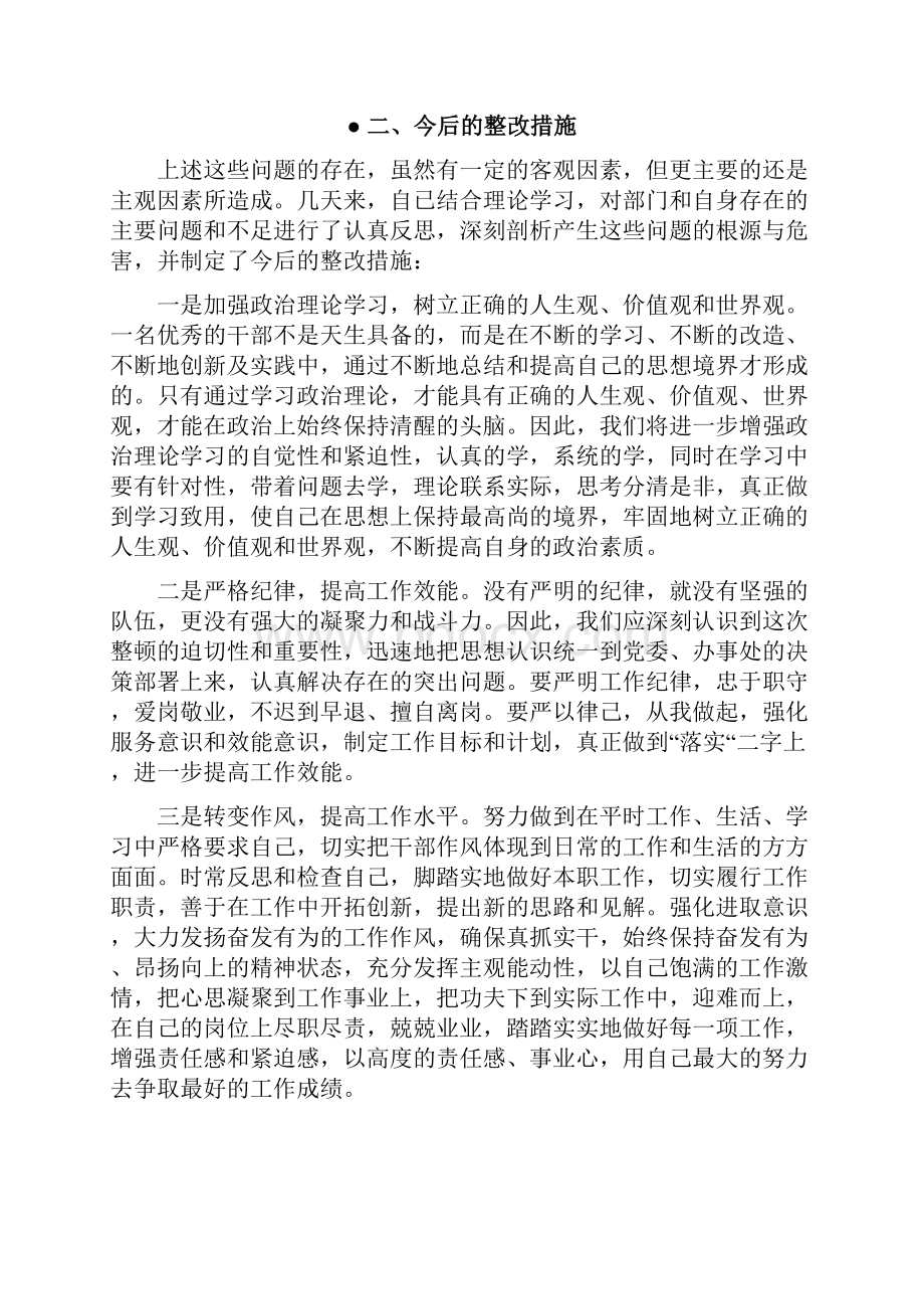 工作总结范文思想纪律作风整顿总结.docx_第2页