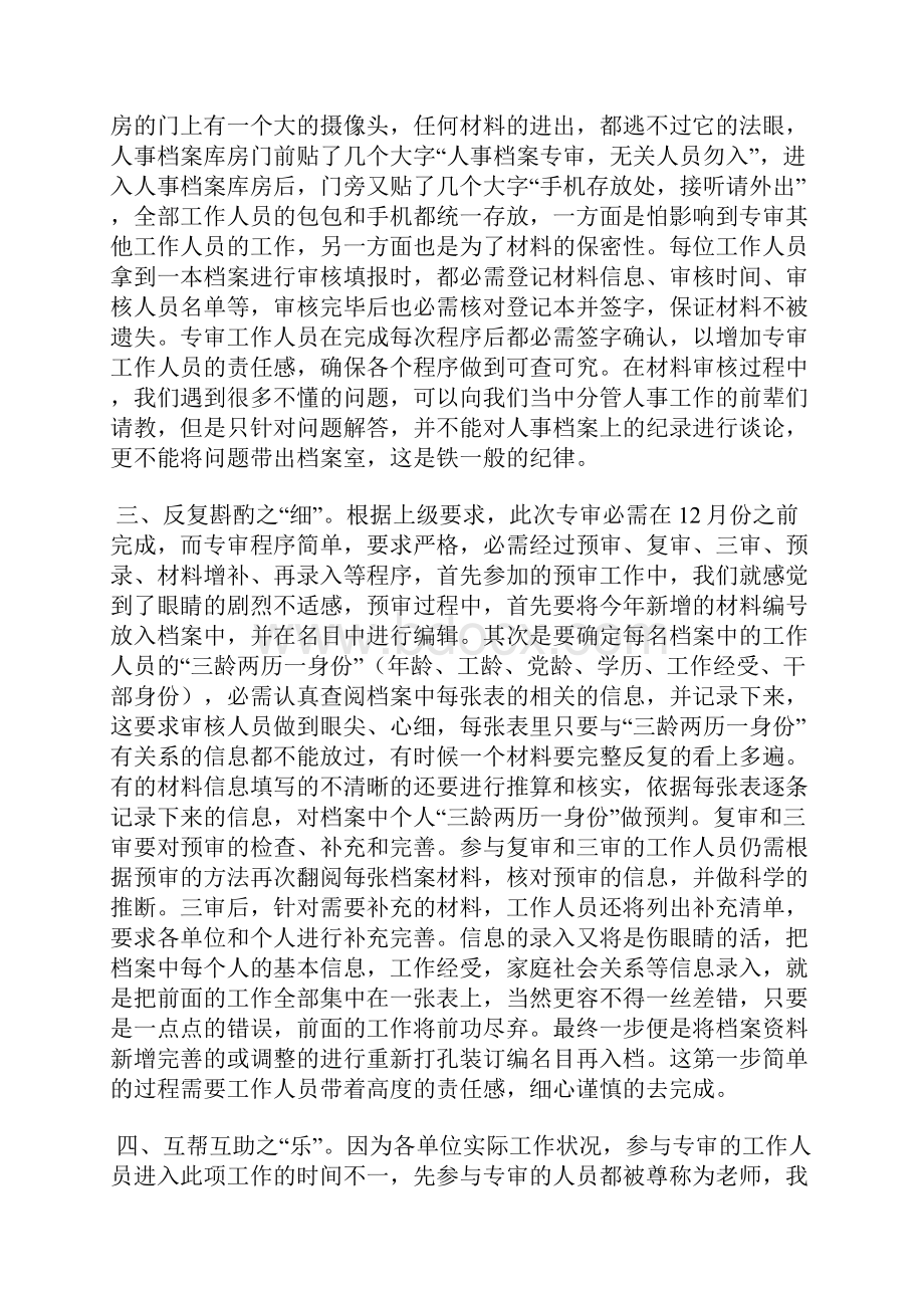 参加人事档案专审工作有感.docx_第2页