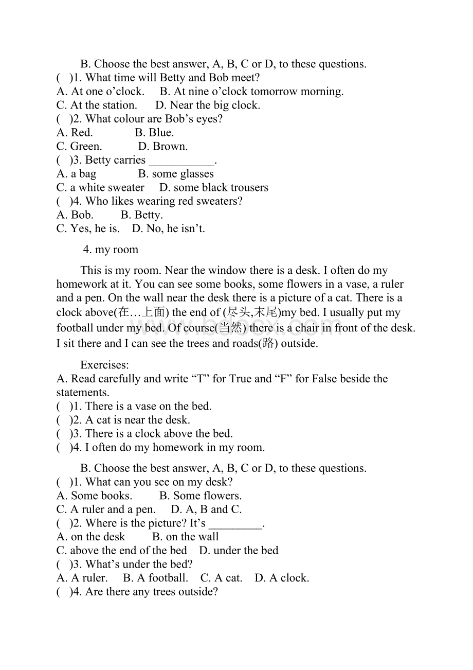 最新小学六年级英语阅读理解专项练习20题.docx_第3页