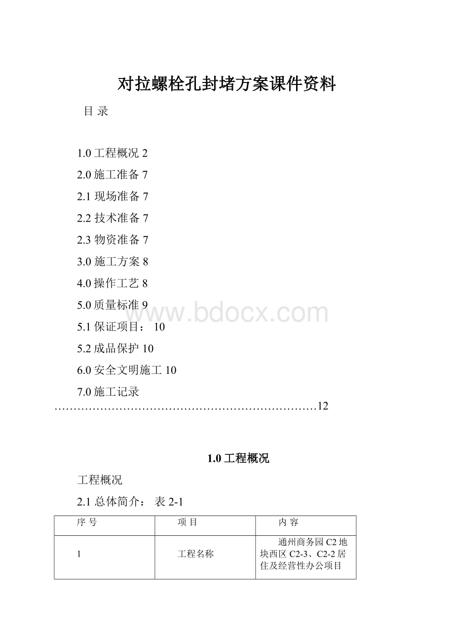 对拉螺栓孔封堵方案课件资料.docx