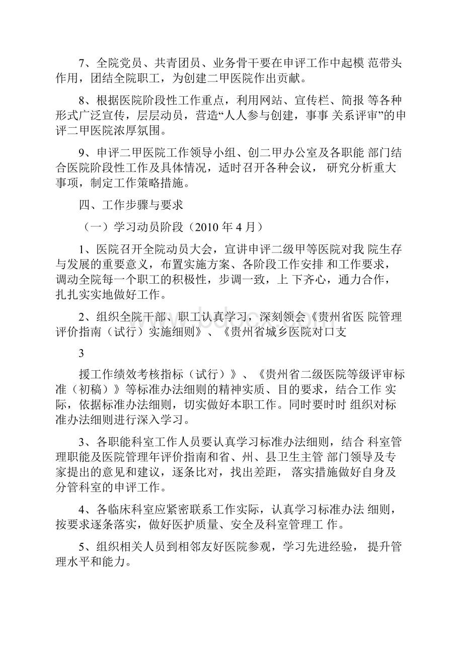 镇远县人民医院创二级甲等医院工作总结.docx_第3页