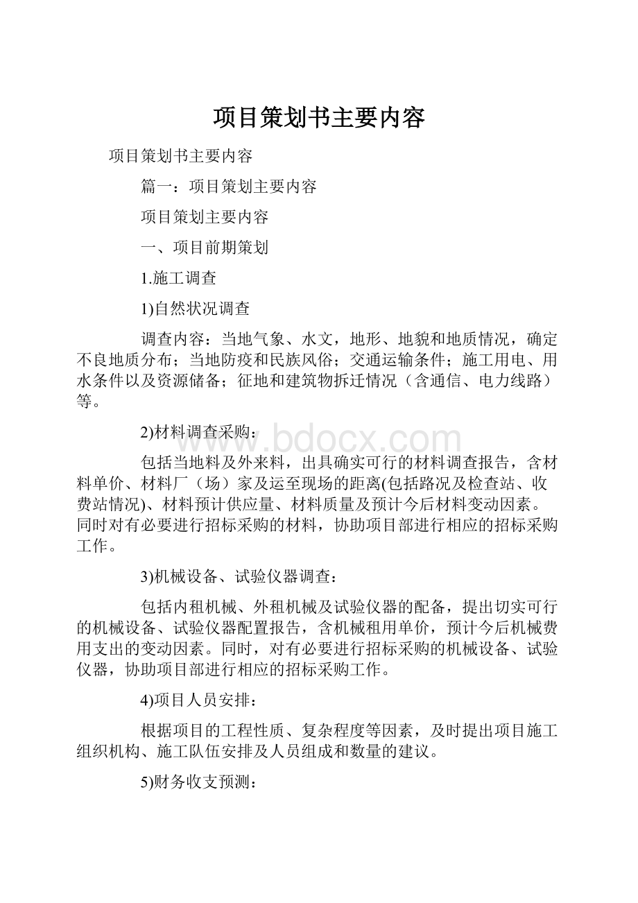 项目策划书主要内容.docx_第1页