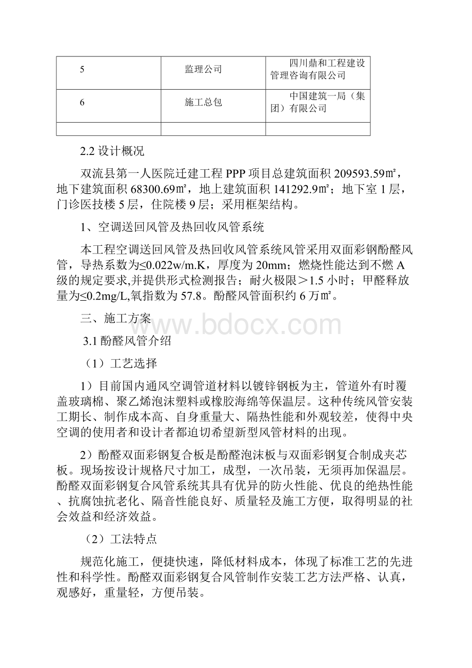 双面彩钢酚醛风管制作施工方案.docx_第2页