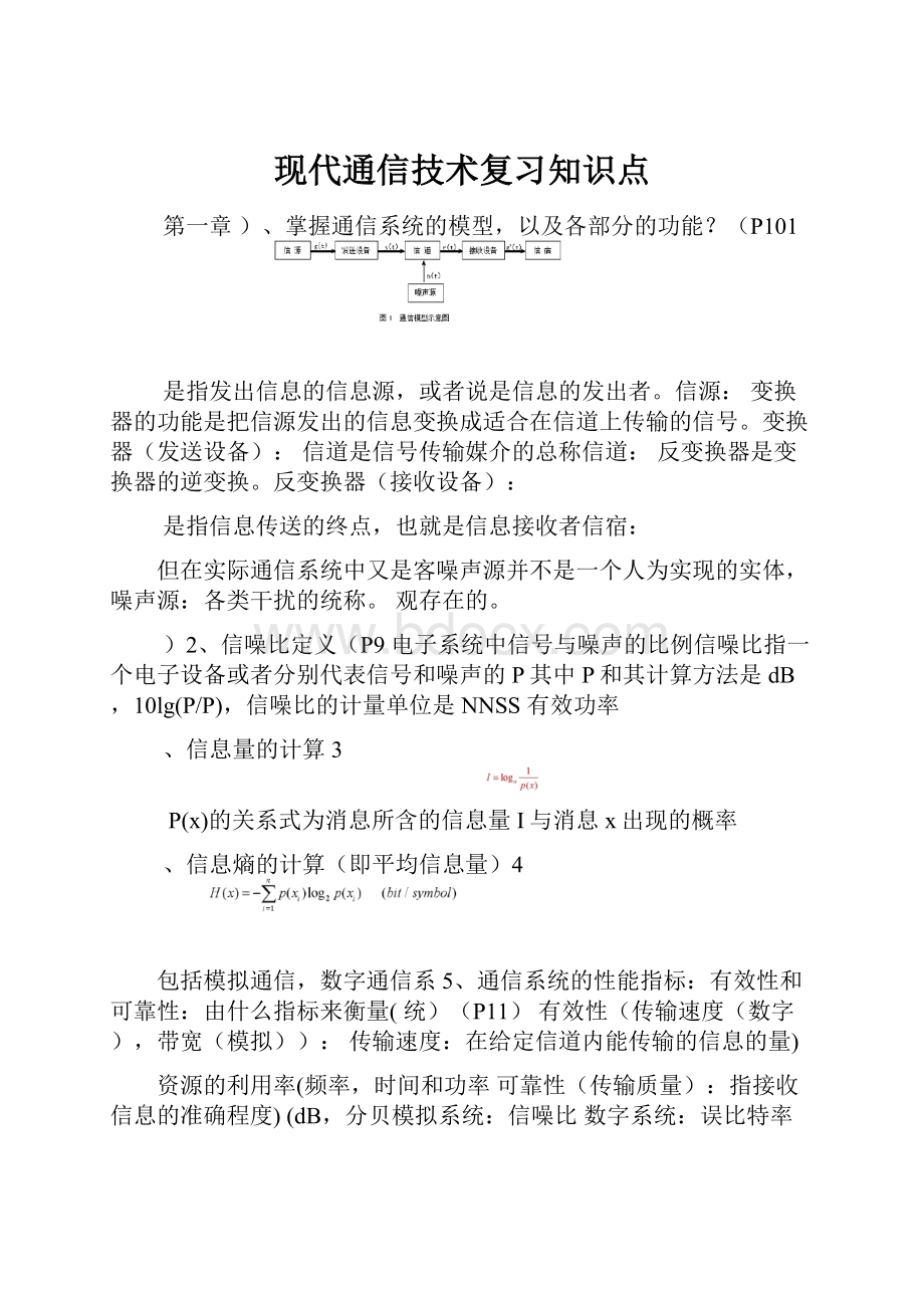 现代通信技术复习知识点.docx_第1页