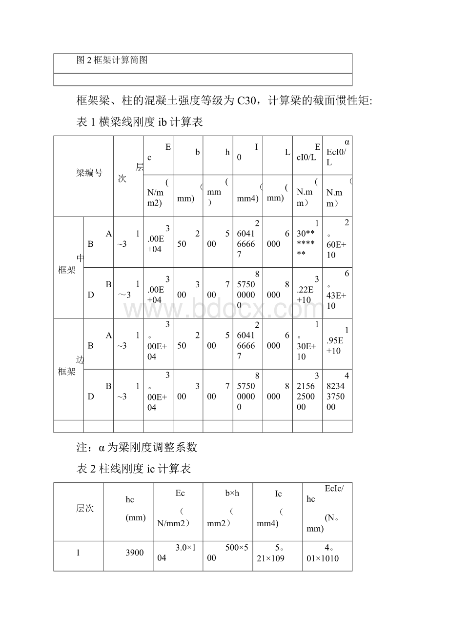 一榀框架结构设计计算书1.docx_第3页