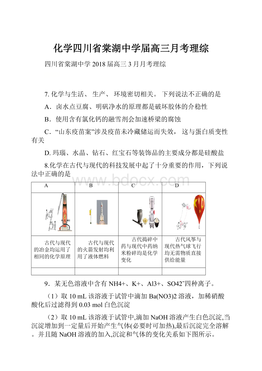 化学四川省棠湖中学届高三月考理综.docx_第1页