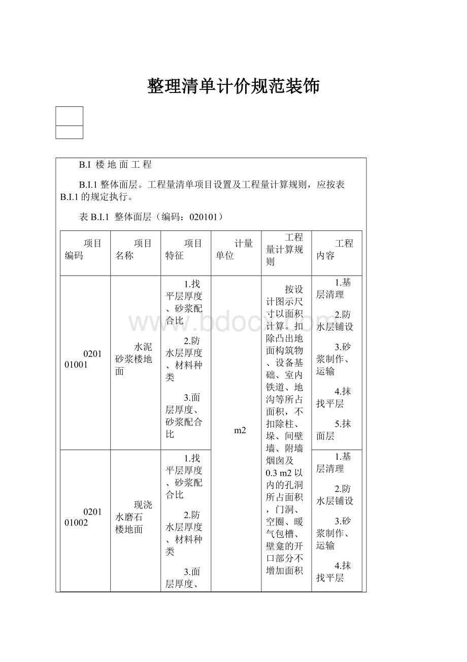 整理清单计价规范装饰.docx_第1页