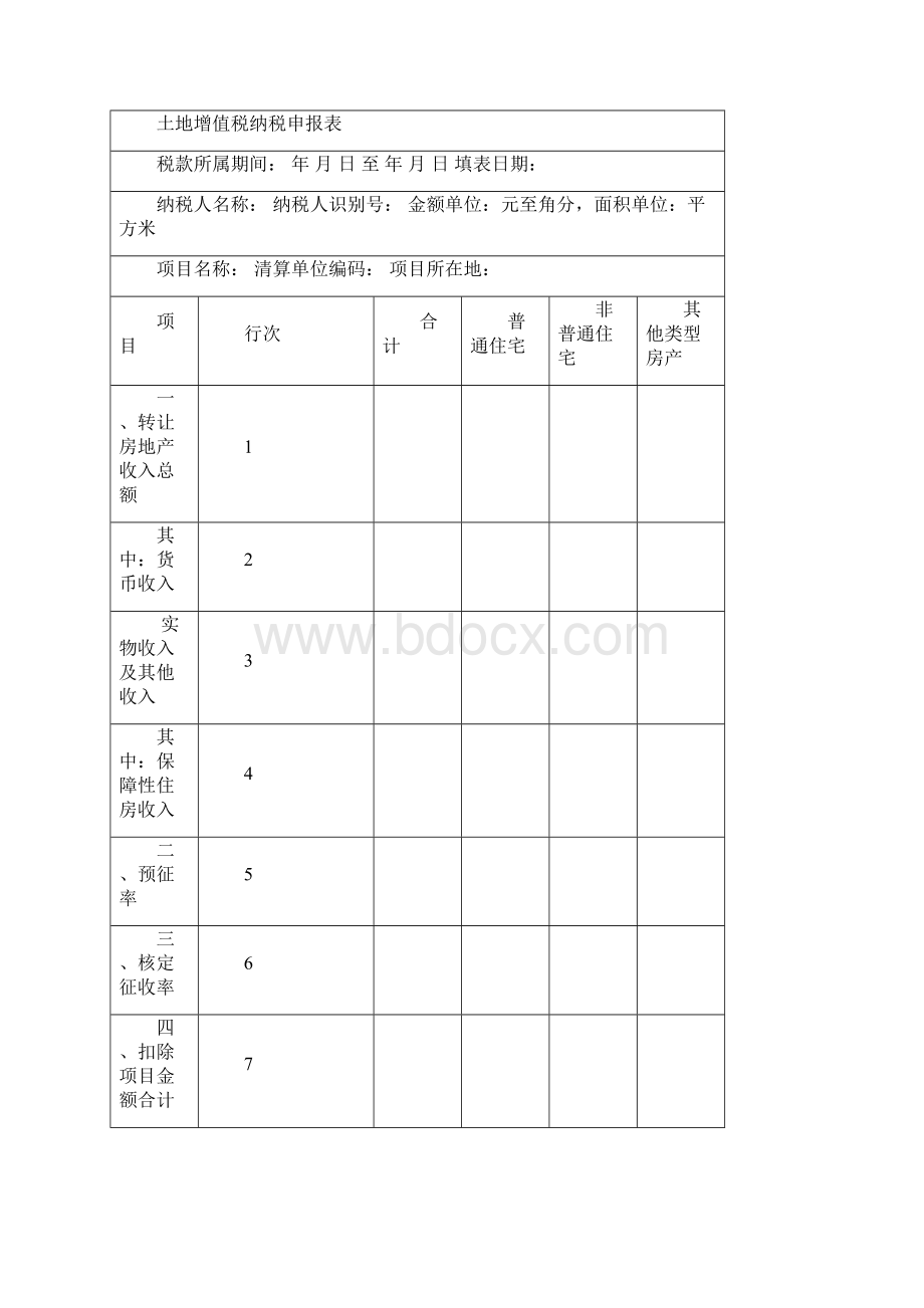 土地增值税纳税申报表填表说明.docx_第2页