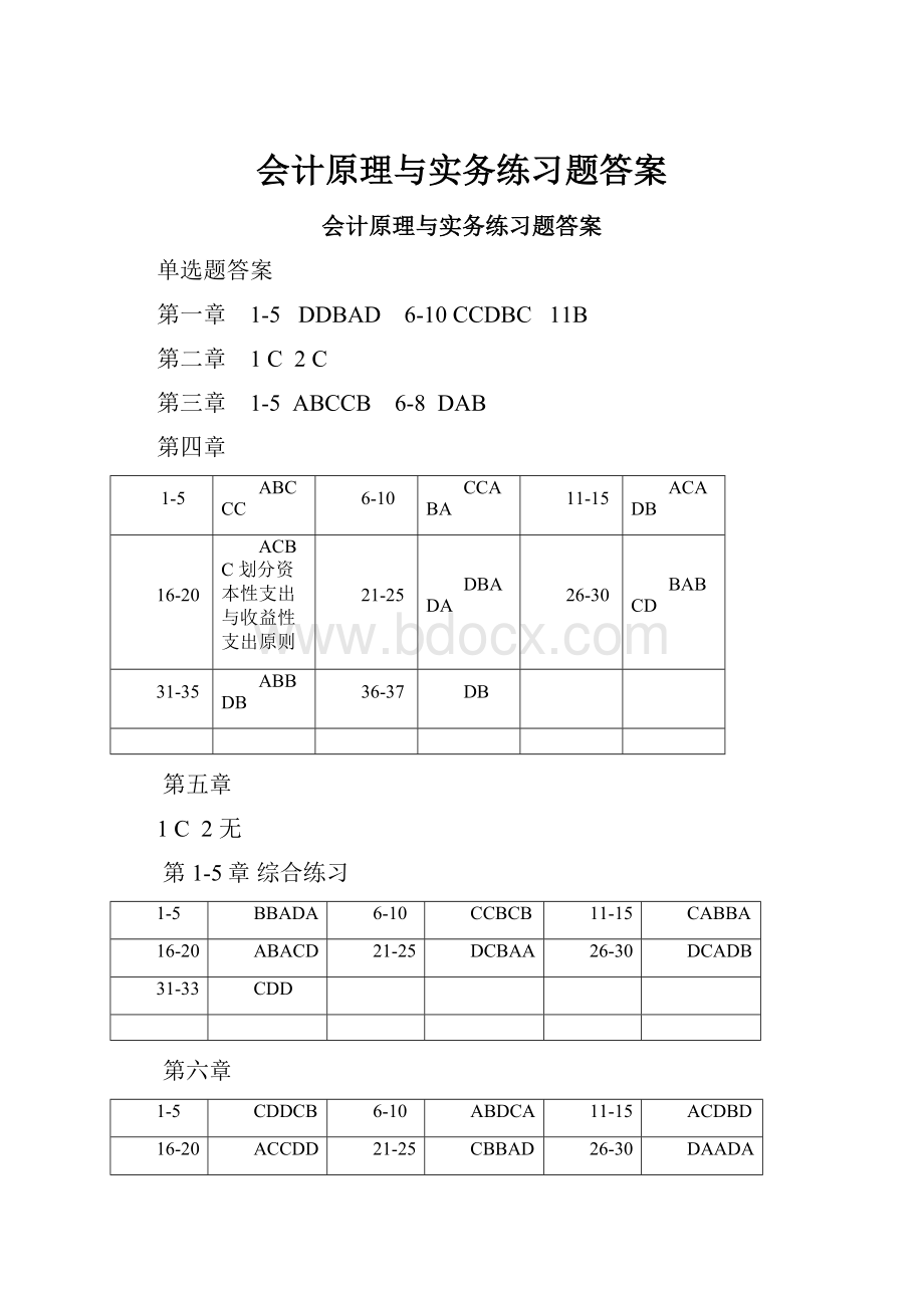 会计原理与实务练习题答案.docx_第1页