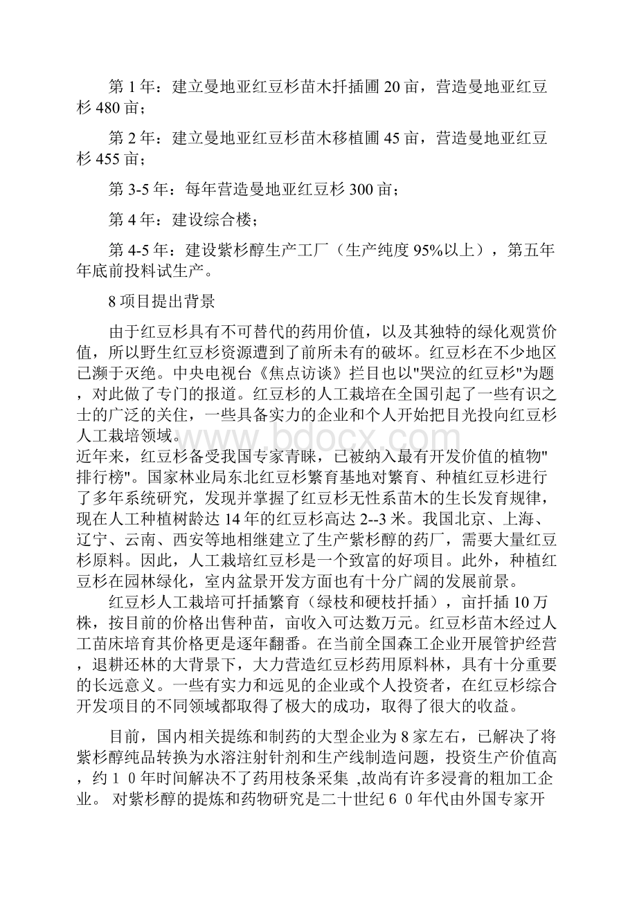 红豆杉产业化种植基地建设项目可行性研究报告.docx_第2页