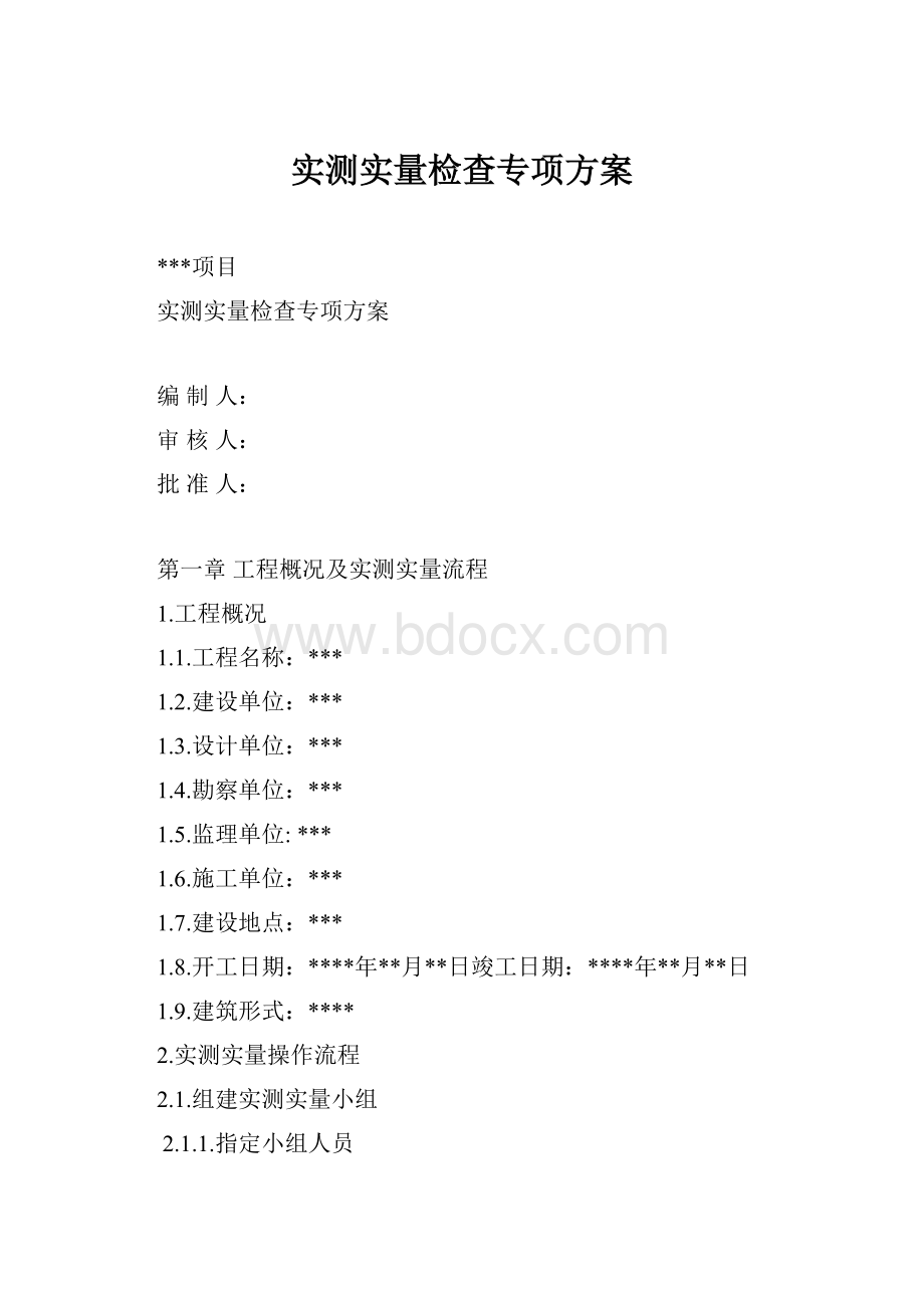 实测实量检查专项方案.docx