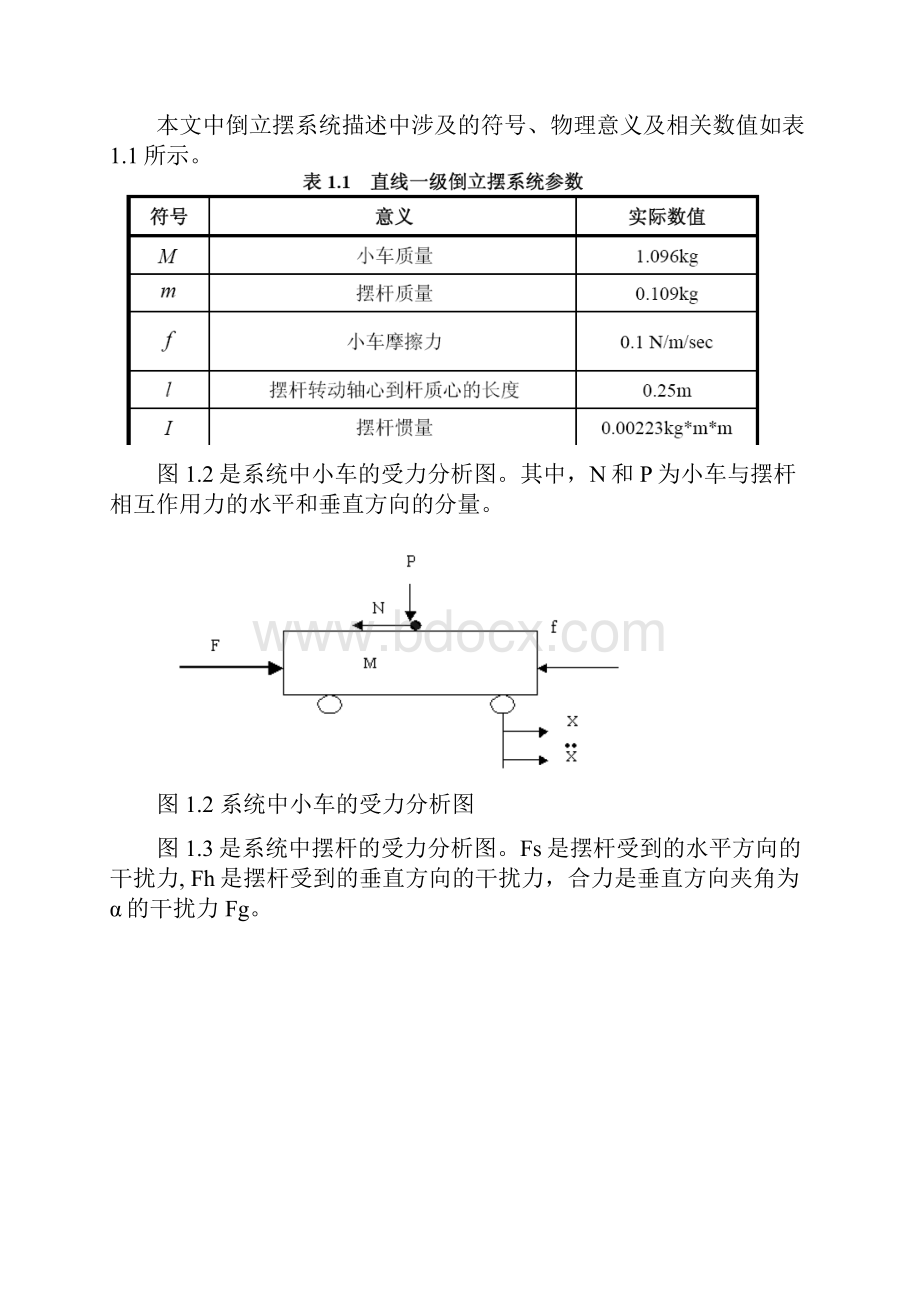 一级倒立摆地建模与控制分析报告.docx_第3页