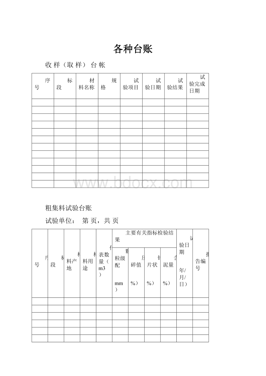 各种台账.docx_第1页