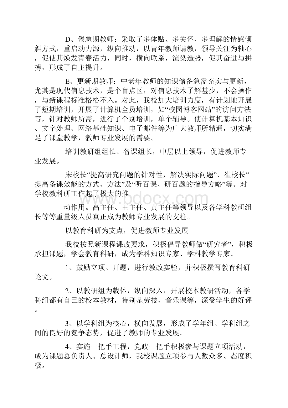 学校教师专业发展工作总结.docx_第3页