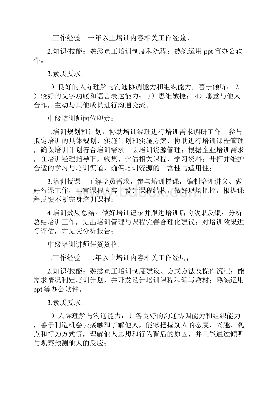 培训讲师工作职责.docx_第3页