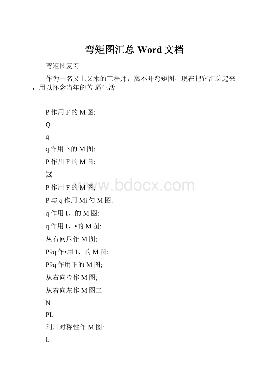 弯矩图汇总Word文档.docx_第1页