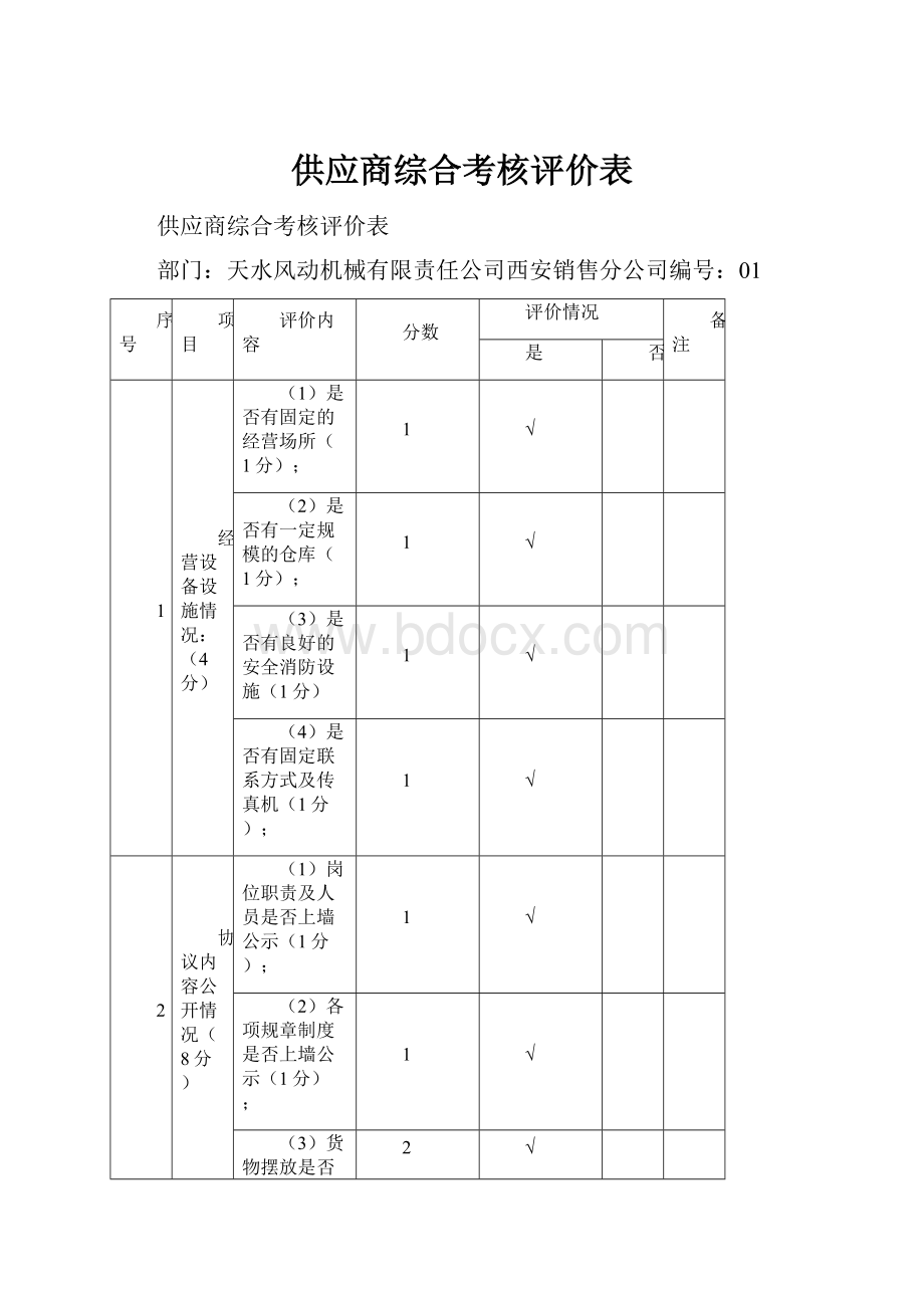 供应商综合考核评价表.docx