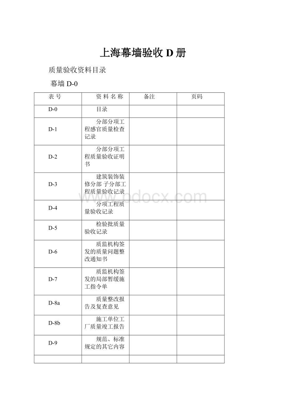 上海幕墙验收D册.docx