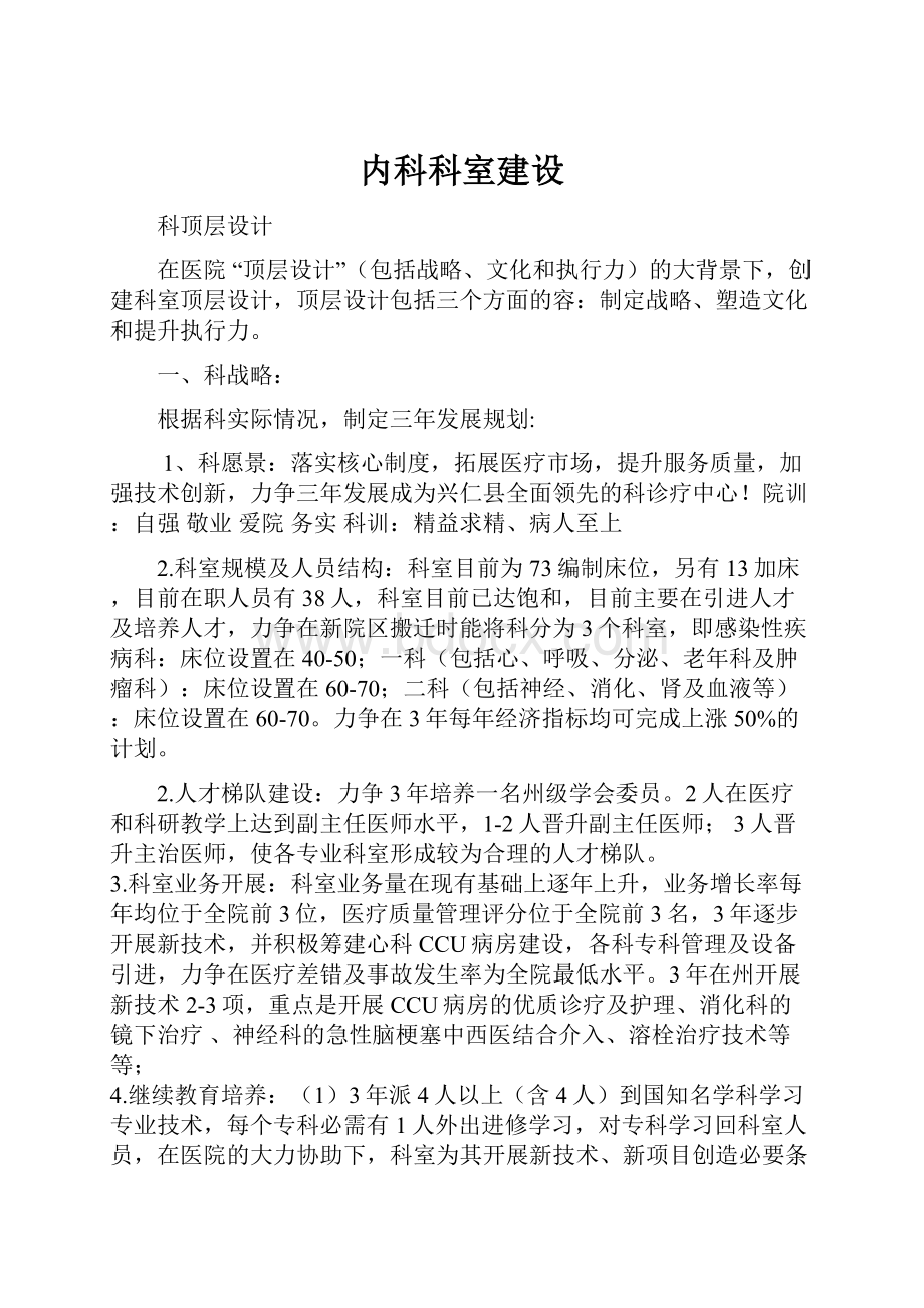 内科科室建设.docx_第1页