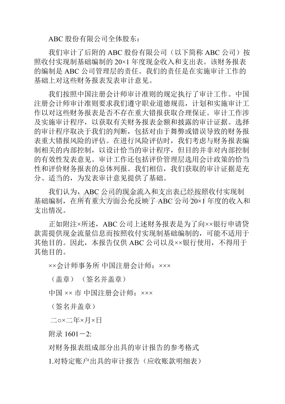 财务报表出具的审计报告的参考格式docx.docx_第3页