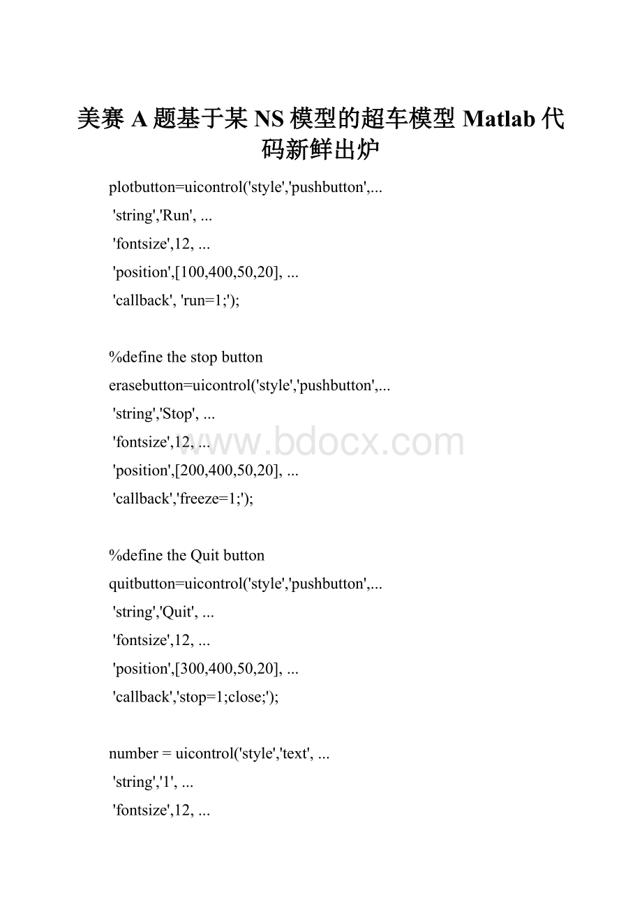 美赛A题基于某NS模型的超车模型Matlab代码新鲜出炉.docx_第1页