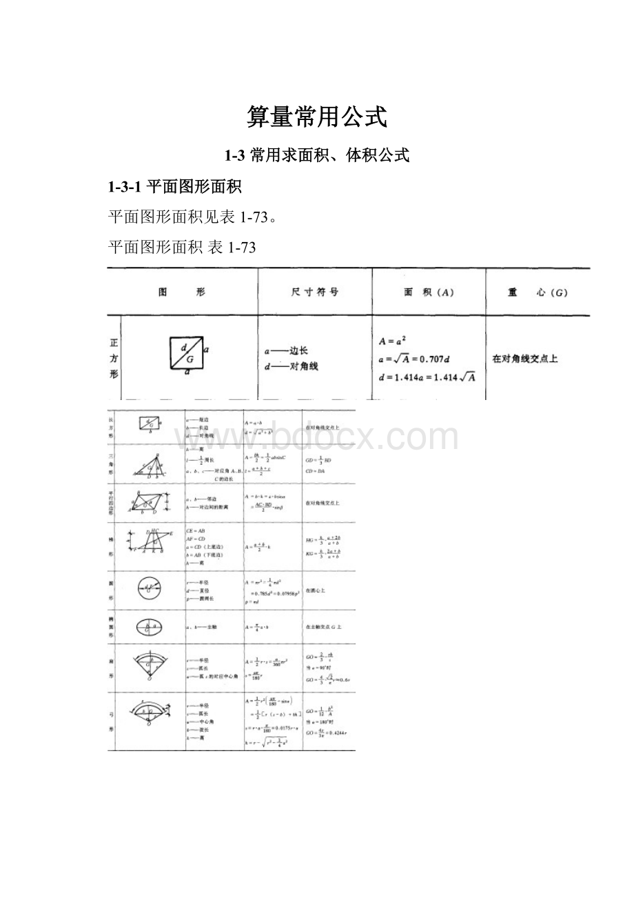 算量常用公式.docx_第1页