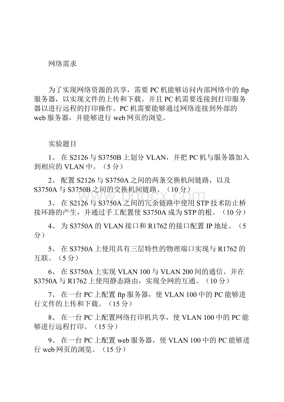 企业网搭建模拟试题.docx_第2页