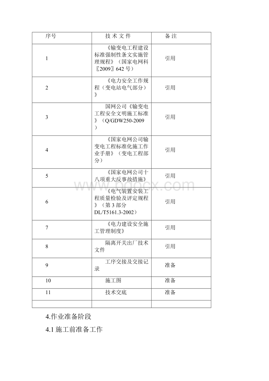 变电站kV隔离开关安装作业指导书.docx_第2页