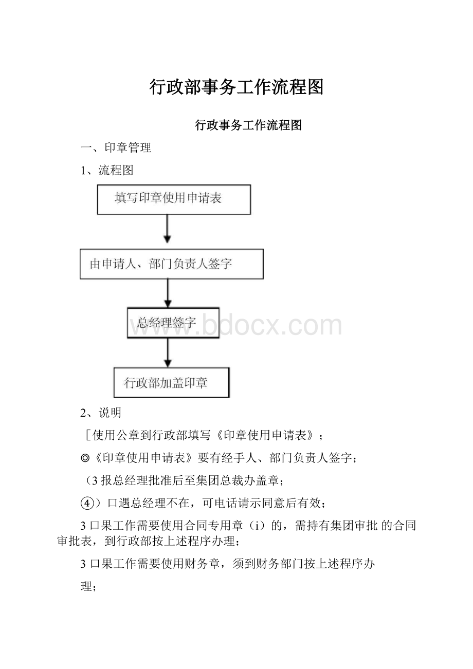 行政部事务工作流程图.docx