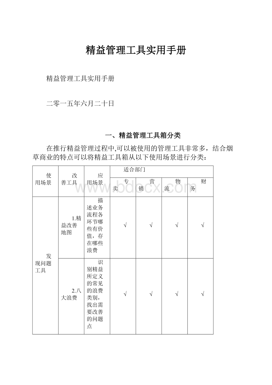 精益管理工具实用手册.docx_第1页